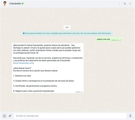 famisanar en lnea citas whatsapp|Canales virtuales para citas médicas y más